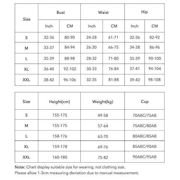 nike bathing suit size chart