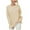 Khaki, variant on TFEOQRY Pullover Sweater for Women Solid Color Rib Knitwear Long Sleeved Round Neck Sweater Top White