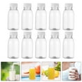 thumbnail image 3 of Bouteilles Jus Vides Bouteille Transparente Contenants de Boisson Lait Réutilisable Boisson Plastique Eau Contenants Transparents Bouchons Couvercles, 3 of 7