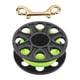 thumbnail image 2 of Carrete de buceo fluorescente verde, plástico, cobre, doble extremo, gancho P, cable de 30 metros, color negro., 2 of 14