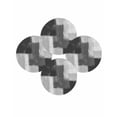 thumbnail image 7 of 15 Inch Round Placemats Set of 4, Black Abstract Non Slip Heat Insulation PP Table Mats, Grey Geometric Oil Painting Vintage Ombre Washable Place Mats for Kitchen Dining Party Table Decor, 7 of 7