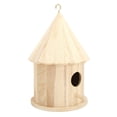 thumbnail image 1 of Casa redonda de madera para pájaros, granero, casa para pájaros, jardín, patio trasero, balcón, colgante, casa para pájaros, decoración del hogar, 1 of 8