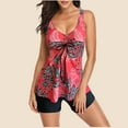 thumbnail image 1 of TIMIFIS Women's Ruffle Bikini Swimsuit High Waisted Bottom Plus Size Swimwear Tankini, 1 of 4