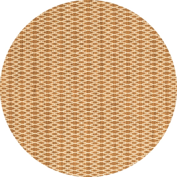 Ahgly Company Indoor Round Abstract Orange Contemporary Area Rugs, 3' Round