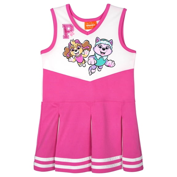 Paw Patrol Skye Everest Cheerleader Pleated Athletic V-neck Dress Toddler to Little Kid