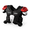 Black/Red-Youth-Medium, variant on Sports Defender Football Shoulder Pads