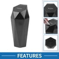 thumbnail image 4 of Unique Bargains Car Trash Can Portable Car Cup Holder Trash Bin Carbon Fiber Pattern Black 1 Pcs, 4 of 6