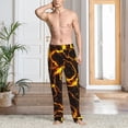 thumbnail image 4 of Bingfone Orange Lightning Mens All Over Print Sleep Pajama Pants-Medium, 4 of 5