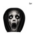 thumbnail image 2 of Ghost Face Headrest Covers, 2 Pcs Scary Headrest Covers for Cars | Spooky Creepy Halloween Auto Head Rest Protector with Ghost Face Mask Design for All Car -E, 2 of 5