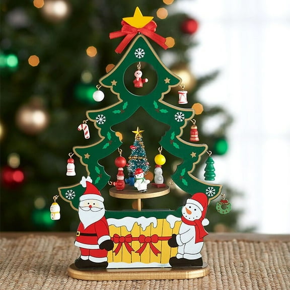 Kurt Adler 11.5-Inch Musical Santa and Snowman Table Piece