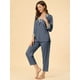 thumbnail image 4 of Conjuntos de pijama Allegra K para mujer ropa de dormir suave Gris oscuro S, 4 of 6