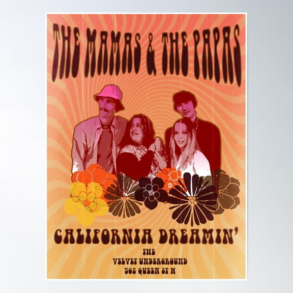 The Mamas And The Papas Poster Wall Art, Modern Wall Decor, 8x12 UNFRAMED