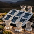 thumbnail image 6 of 2 Pack 6-Cavity Highland Cow Silicone Mold Tray - Food-Grade Silicone for Whiskey Ice Cubes, Chocolate, Soap & Crafting, Unique Animal Design for Drinks & Baking, 6 of 7