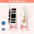 thumbnail image 3 of Costway Kids Jewelry Cabinet Standing Children Jewelry Organizer with Full-Length Mirror White, 3 of 9