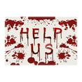 thumbnail image 2 of TIMIFIS Linen Placemat Halloween Graffiti Printing Placemat New Red Letter Linen Table Mat Border Home Table Decoration Insulation Mat Placemats Kitchen Gadgets, 2 of 6
