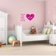 thumbnail image 3 of Girl Eyes Hot Pink Heart Cute Cheeks Lips Kind Smart Brave Beautiful Crown Prince Unicorns Sweet Dreams Decorating Holiday Bedroom Wall Decal Sticker Girls Rule - Size: 20 In X 10 In, 3 of 5