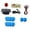 Blue, variant on HILABEE 1 Player Arcade Games DIY Kit Parts Replacement with 24# 30# Snap on Buttons Black