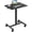 Black-LD, variant on Sybels 19-Inch Small Standing Desk ,Lockable Rolling Laptop Desk, Portable Standing Computer Table on Wheels with Adjustable Height, for Home Office,Black