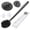 Black, variant on Abaima 3-Pack Silicone Back Scrubber Set with 14" Long Handle, Body and Face Brushes 2 Hooks - Deep Exfoliating and Lathering Massage Combo for Women Men Home and Travel