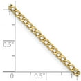 thumbnail image 2 of 14k Yellow Gold 2.5mm Semi-solid Curb Chain Necklace 20 Inch Chain Necklace for Women and Men, 2 of 2