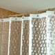 thumbnail image 3 of Cortina de ducha transparente de EVA con cubo de agua, forro impermeable con 3 imanes para baño, 183 x 183 cm, 3 of 5