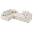 thumbnail image 2 of STAWAY Modular Sectional Sofa - L Shaped Cloud Couch with Chaise, Soft Corduroy, Extra-Wide Armrests, Customizable Design, Beige - Perfect for Living Room, 2 of 9