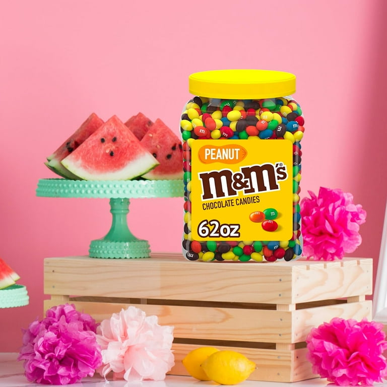 Pack of 2 M&M's - Chocolate Peanut & Milk Chocolate Jars, 62oz