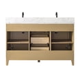 thumbnail image 6 of Vanity Art 54" Bathroom Vanity with Sinks and Engineered Marble Top, Freestanding Storage Cabinet with 2 Drawers, 2 Shelves and 1 Flip Down Tray, 6 of 8