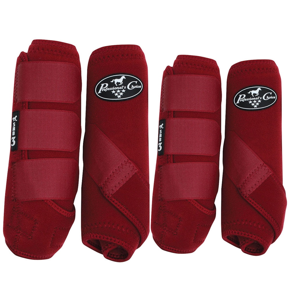 SMALL PROFESSIONAL CHOICE SMB 3 FRONT REAR HORSE SPORTS BOOTS 4 PACK