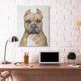 thumbnail image 2 of Stupell Industries Pit Bull Dog Pet Animal Watercolor Painting Super Canvas Wall Art by George Dyachenko, 2 of 6
