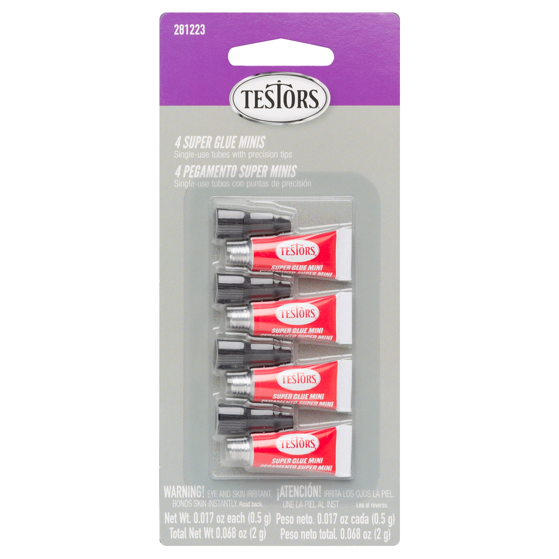 Testors SingleUse Super Glue Mini Tube Set