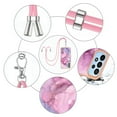 thumbnail image 3 of Case for Samsung Galaxy A33 5G, Adjustable Detachable Crossbody Strap Neck Strap Silicone Bumper Marble Painted TPU Ultra Thin Shockproof Protective Phone Case Cover for Galaxy A33 5G, Pink, 3 of 7