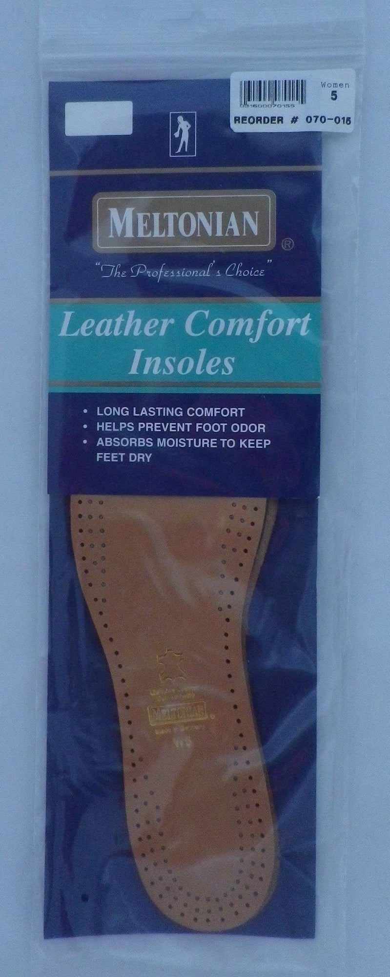 Meltonian Premium Sheepskin Leather Comfort Insoles Women's - Size 5