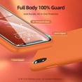 thumbnail image 2 of [3 in 1 for iPhone Xr Case, with 2 Pack Screen Protector, Liquid Silicone Slim Shockproof Protective Phone Case 6.1 inch [Microfiber Lining] (Orange)…, 2 of 12