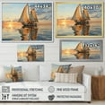 thumbnail image 4 of Designart "Reflecting Rhythms on Sailboats II" Sailing Boat Canvas Print, 4 of 5
