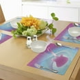 thumbnail image 4 of Ambesonne Hot Pink Place Mats Set of 4, Guitar Music Vibrant, Standard Size, Hot Pink Aqua, 4 of 6