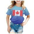 thumbnail image 1 of AJIWYH Polo Uniforme pour Filles, T-Shirt à Manches Courtes Col Rond Été Coupe Décontractée Basique, Uniforme Doré pour Filles de 4-5 Ans, Bleu Ciel, 1 of 3