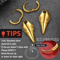 thumbnail image 5 of FaithHeart Raven Skull Hoop Earrings for Men Stainless Steel Gold Plated Punk Gothic Norse Viking Protection Jewelry Gift for Boyfriend Husband Valentine's Day, 5 of 10