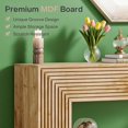 thumbnail image 3 of Tribesigns Rustic Farmhouse Console Table - Long Entryway Accent Piece, MDF, Natural Wood Tone, Fluted Design, Living Room/Hallway Furniture, 3 of 8