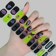 thumbnail image 5 of Halloween Nails Stickers Glow in Dark Gels Nails Stickers Halloween Nails Wraps Semi Cured Nails Polish Strips, 5 of 9