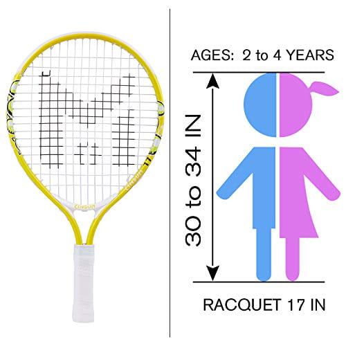 Insum Junior Tennis Racquet 17 Toddlers Starter Kids for Ages 2-4 with Shoulder Strap Bag and brochure Insum Junior Tennis Racquet 17 Toddlers Starter Kids for Ages 2-4 with Shoulder Strap Bag and brochure