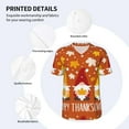 thumbnail image 5 of Fotbe Happy Thanksgiving Three Gnomes Baseball Jersey Shirt for Men and Women, Casual Short Sleeves Button Down T-Shirt-4X-Large, 5 of 9