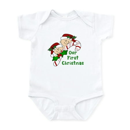 

CafePress - Twins First Christmas Candy Cane Infant Bodysuit - Baby Light Bodysuit Size Newborn - 24 Months