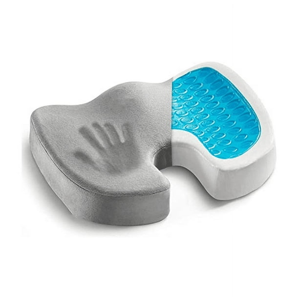 COJIN DE ASIENTO CON MEMORIA Cojin con Gel ORTOPEDICO Silla Coche Silla de Ruedas Oficina Detener el dolor del coxis y el alivio de la ciatica gris Bodega Aurrera en linea
