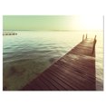 thumbnail image 2 of Wooden Boardwalk over Clear Waters - Bridge Canvas Art Print, 2 of 3