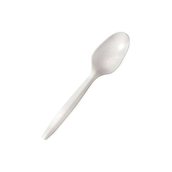 Berkley Square Plastic Teaspoons Medium-Weight White 1000/Carton (1013000) BEP03000