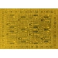 thumbnail image 1 of Ahgly Company Machine Washable Indoor Rectangle Oriental Yellow Industrial Area Rugs, 8' x 10', 1 of 4