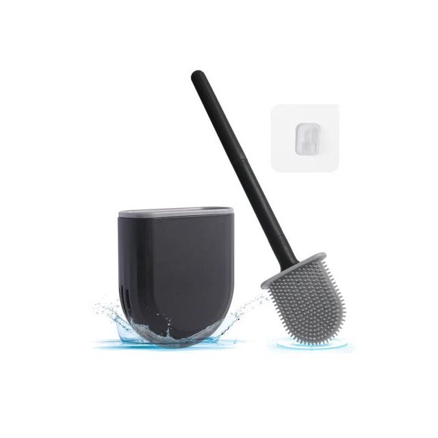 Escobillas para inodoro, Escobilla para inodoro de silicona con portaescobillas de secado rápido Negro 367x87x39mm esquí esquí Gafas de esquí