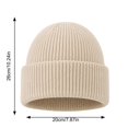 thumbnail image 4 of Lumtrix Knit Beanie for Men Women Cuffed Rib Warm Winter Hat Skull Caps Soft Classic Solid Color Daily Cap Unisex Beige One Size, 4 of 4