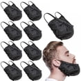 thumbnail image 5 of 3 Pieces Beard Bandana Beard Covers Adjustable Facial Hair Apron Guard Bonnet Mens Bedtime Bib Cap (Black), 5 of 9